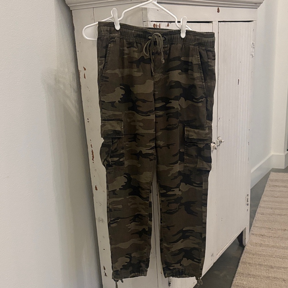 Sanctuary by Anthropologie (S) Camo Linen Cargo Pants